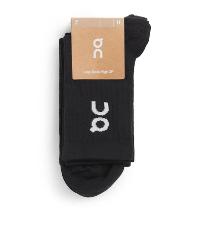 Harrods On Cotton-Blend Logo High Socks (Pack of 3)- Buy online at McGrocer