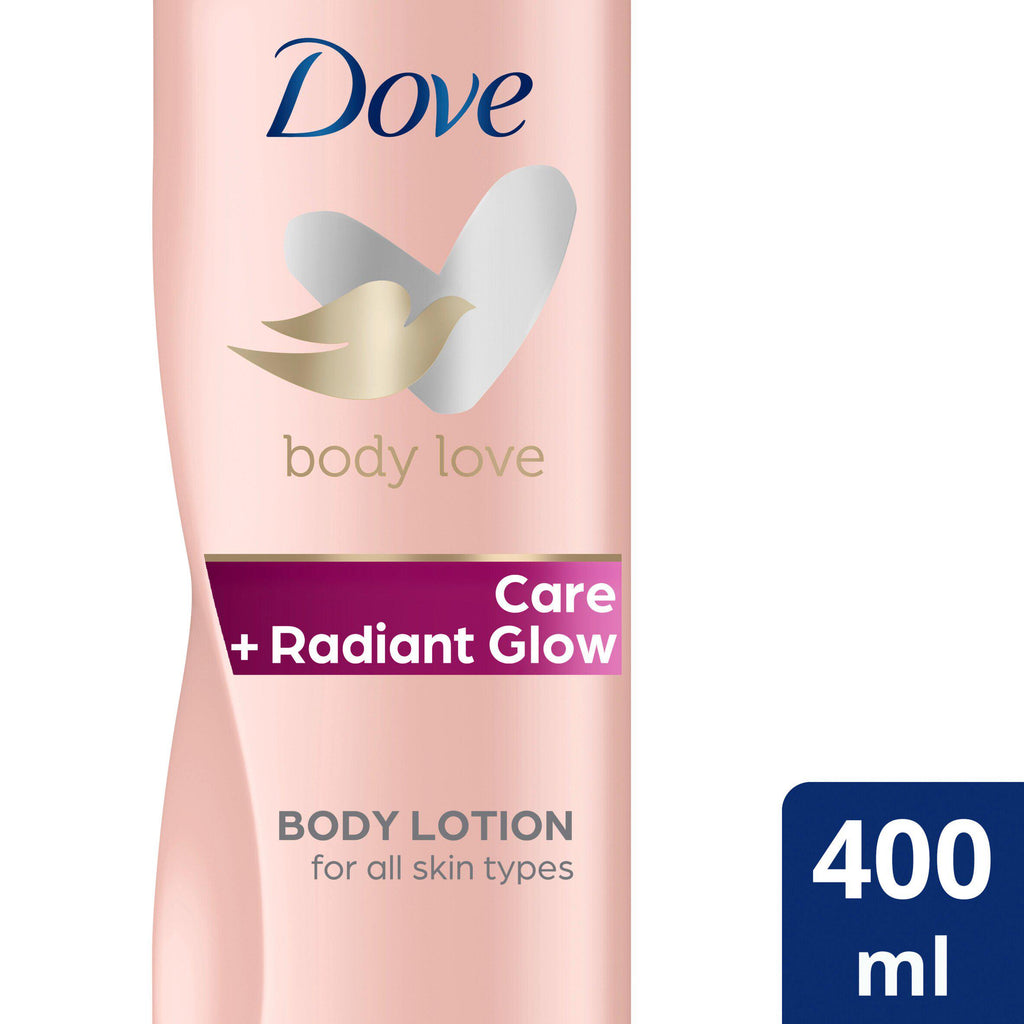 Dove Care+ Body Lotion & Glow Illuminatin Moisturiser 400ml