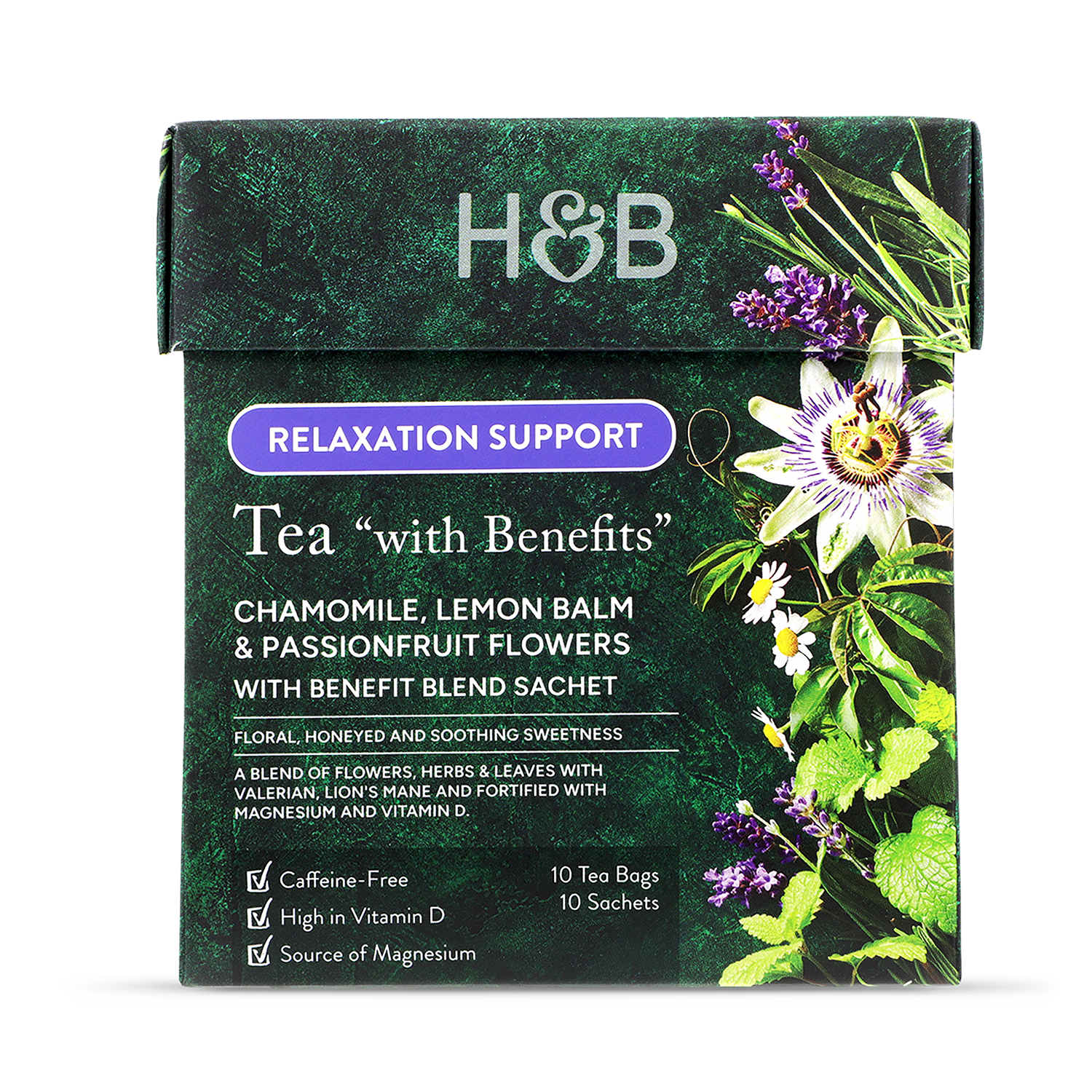 Holland & Barrett Relaxation Support Tea 10 Tea Bags, UK version