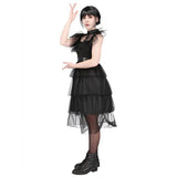 Smiffys Adult Gothic Prom Costume with mesh frills - British product