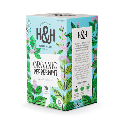 Holland & Barrett Heath & Heather Organic Peppermint Tea 20 Tea Bags- Buy online at McGrocer