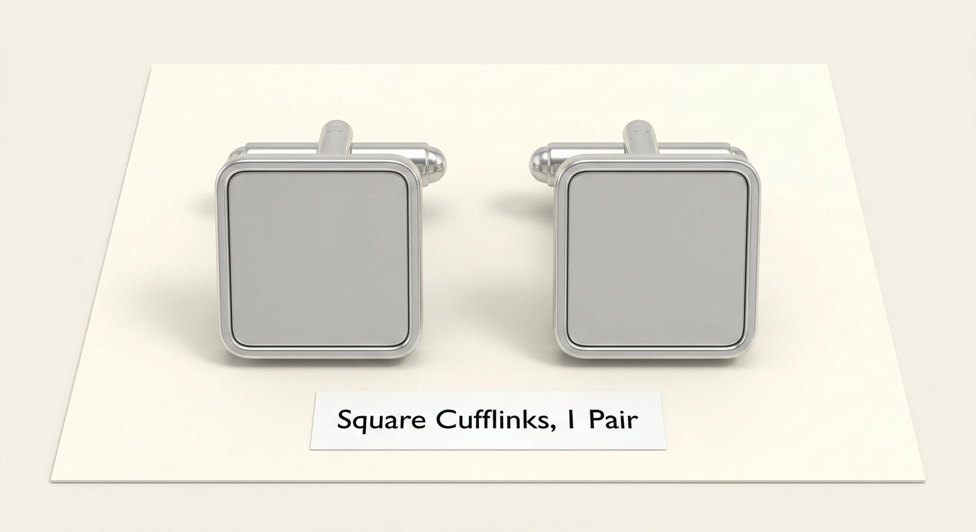 Cartier sterling silver cufflinks with black lacquer, 13mm - British product