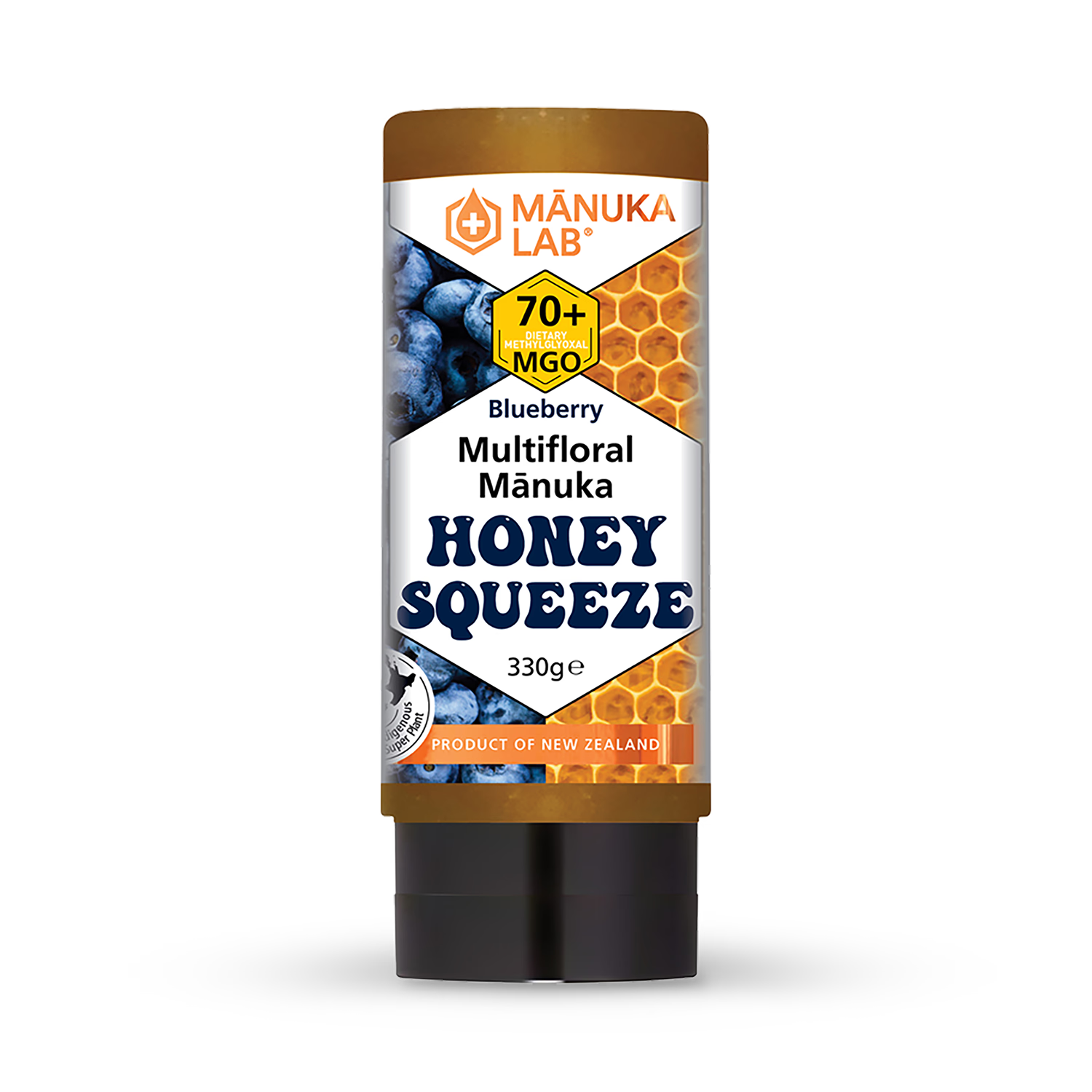 Manuka Lab multifloral honey blueberry squeeze 330g (British brand)