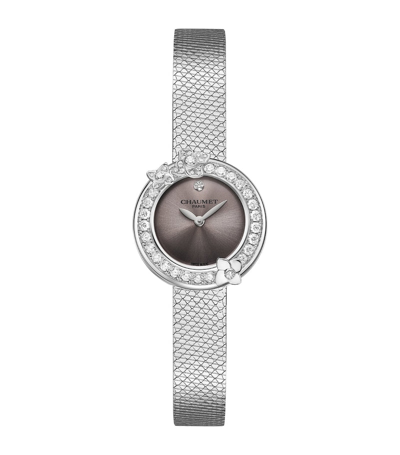 Chaumet Hortensia watch 22.4mm stainless steel with diamonds, imported from the UK