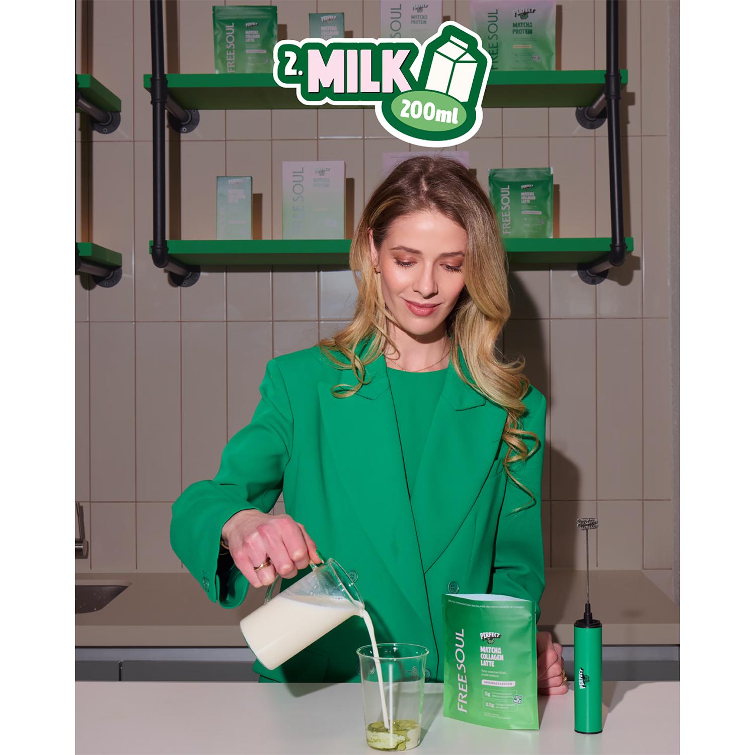 PerfectTed Matcha Collagen Latte 50g - British product