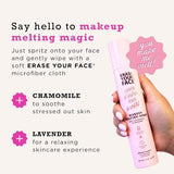 Erase Your Face makeup melting spray Chamomile & Lavender 120ml (British brand)