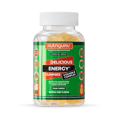 Holland & Barrett Nutrigums Energy Vitamin B Complex Tropical Fruit Flavour Gummies 60- Buy online at McGrocer