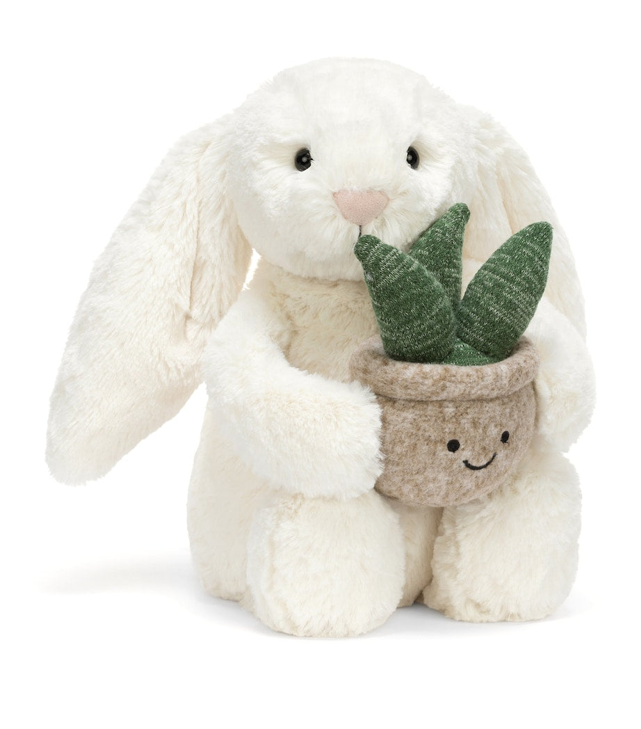 Jellycat plush bunny with plant 31cm, UK version