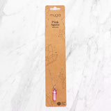 Myga pink agate pendant necklace 45cm, UK version