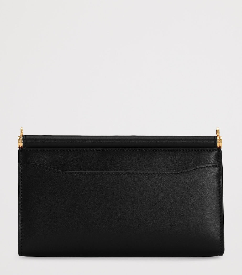Dolce&Gabbana calfskin leather phone bag with vintage brass hardware - British product