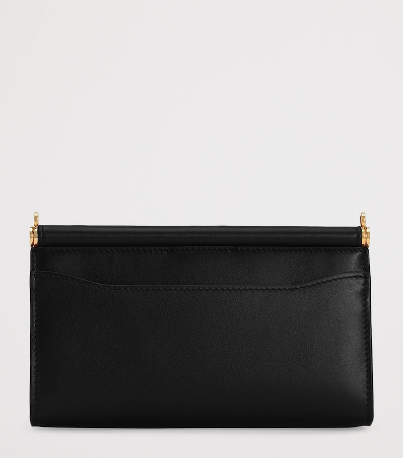 Dolce&Gabbana calfskin leather phone bag with vintage brass hardware - British product