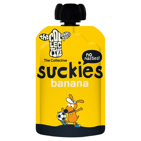 The Collective Suckies Banana Kids Yoghurt Pouch 90g snacks & rusks Sainsburys   