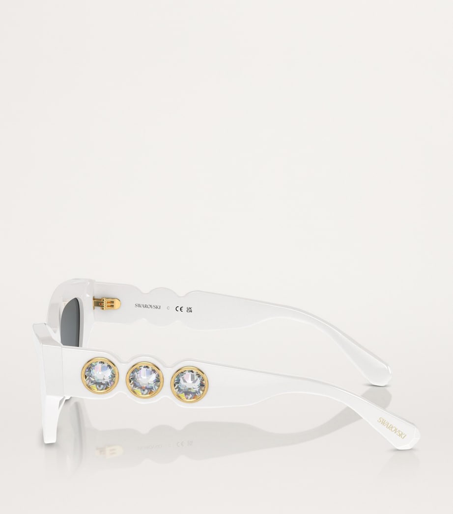 Swarovski metal SK6021 sunglasses with UV protection tinted lenses (British brand)