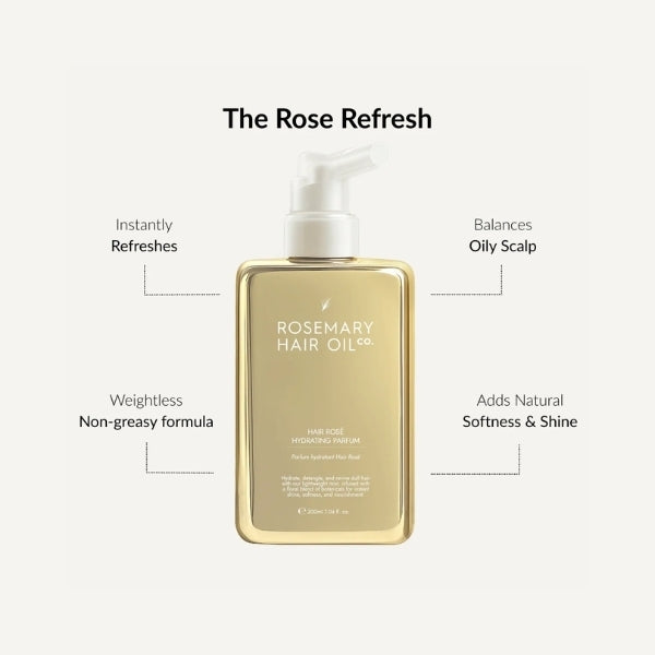 Rosemary Hair Oil Co Rose Hydrating Parfum 200ml - British product