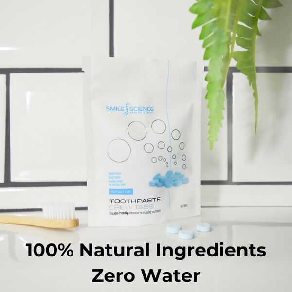 Smile Science Harley Street toothpaste tablets sensitive (British brand)