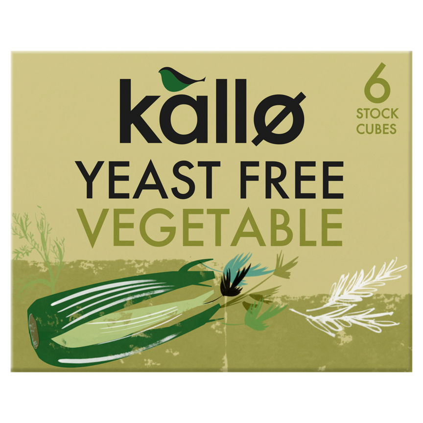 Kallo Gluten and Yeast Free Vegetable Stock Cubes 6 Pack