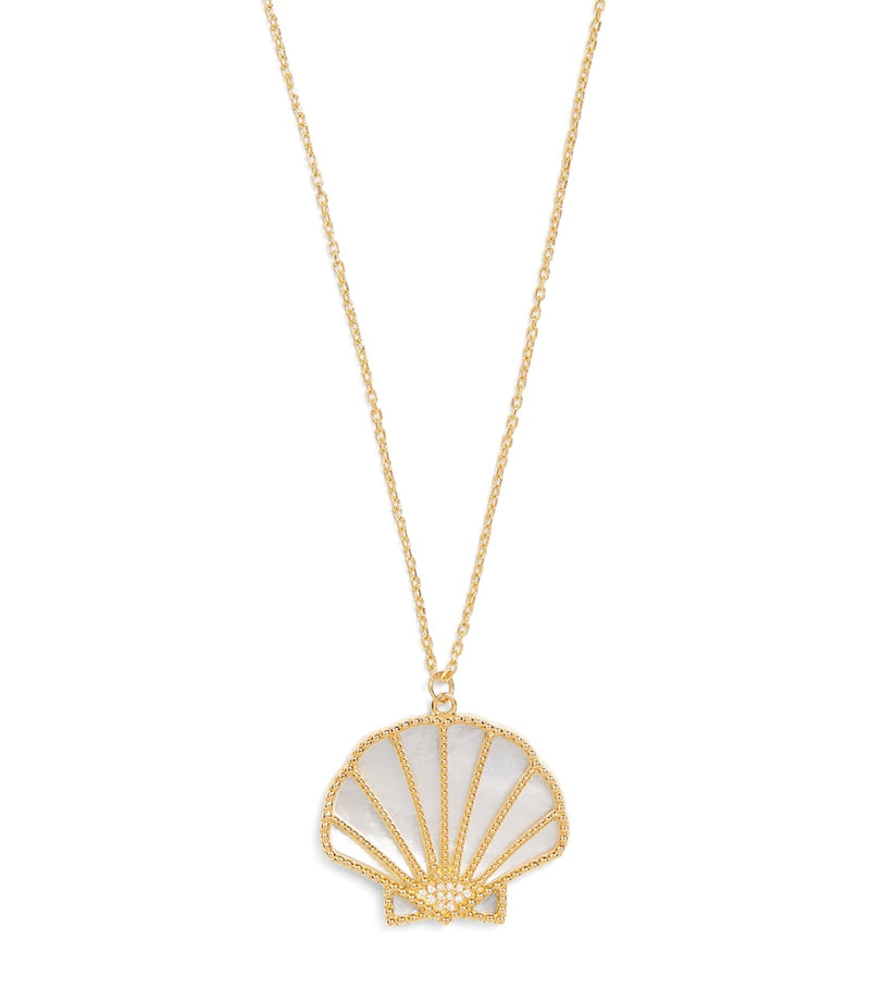 L'Atelier Nawbar mother-of-pearl diamond necklace - British brand