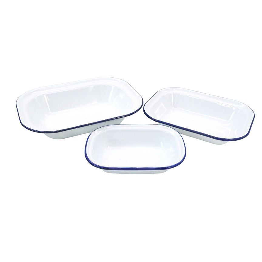 George Home White Pie Dish - Set of 3 General Household ASDA   