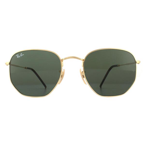 Ray-Ban Hexagonal 3548N gold green sunglasses, imported from the UK