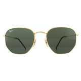 Ray-Ban Hexagonal 3548N gold green sunglasses, imported from the UK