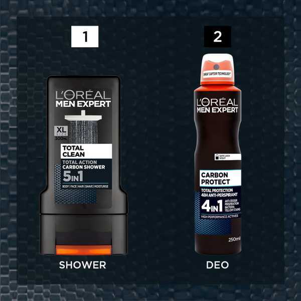 LOreal Men Expert Total Clean Shower Gel 300ml GOODS Superdrug   