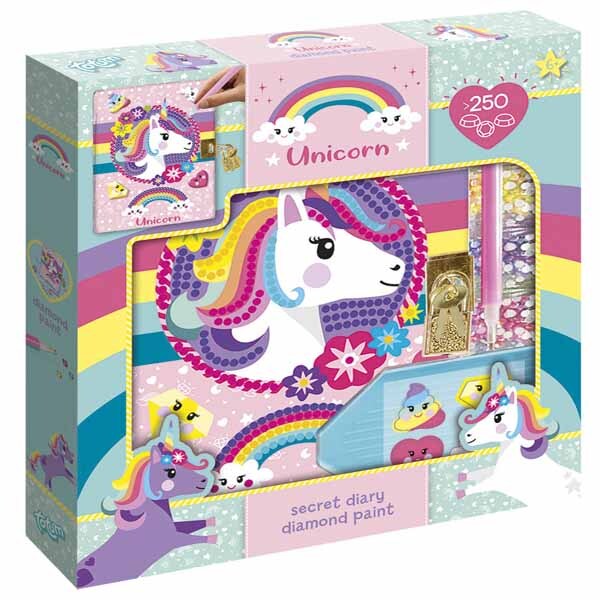 Totum Unicorn Secret Diary diamond painting craft kit (British brand)