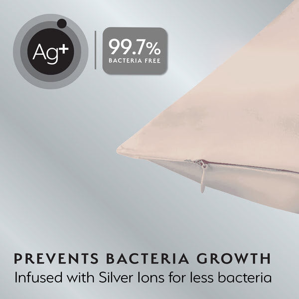 Silver Cloud satin pillowcase caramel twinpack 50x75cm (British brand)