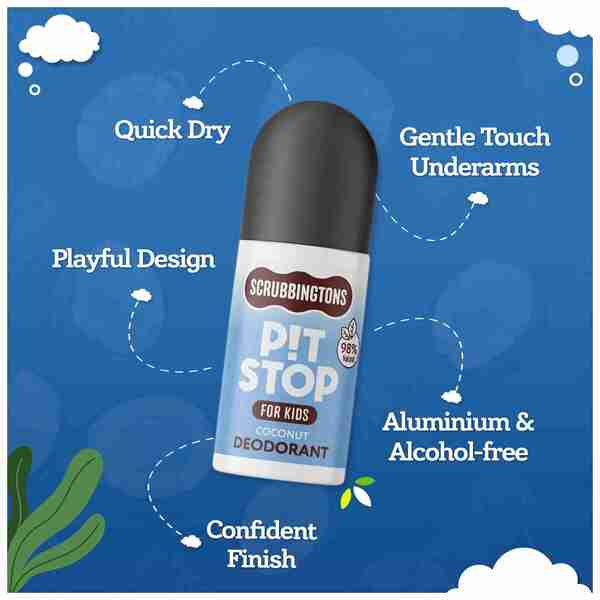 Scrubbingtons kids deodorant coconut scent 2x75ml, imported from the UK