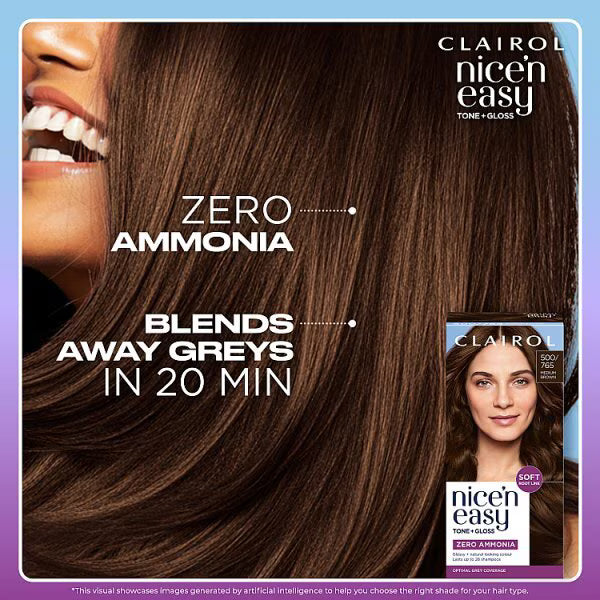 Clairol Nice'n Easy hair dye kit light brown - British product