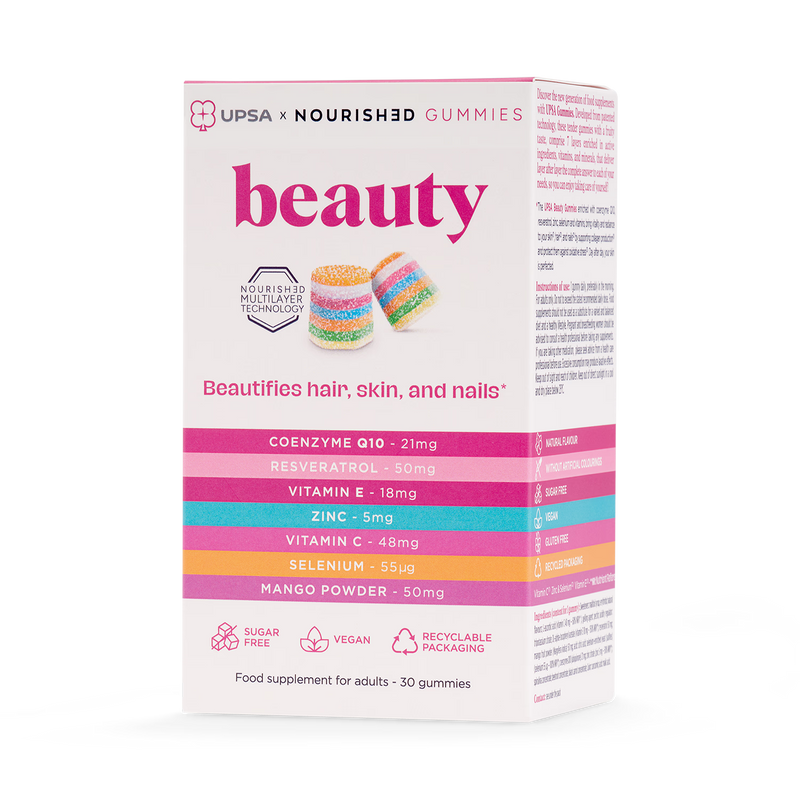 UPSA Nourished 7-in-1 beauty gummies 30 count (British brand)