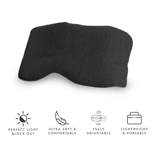 Snoozzy cotton sleep eye mask dark grey - British product
