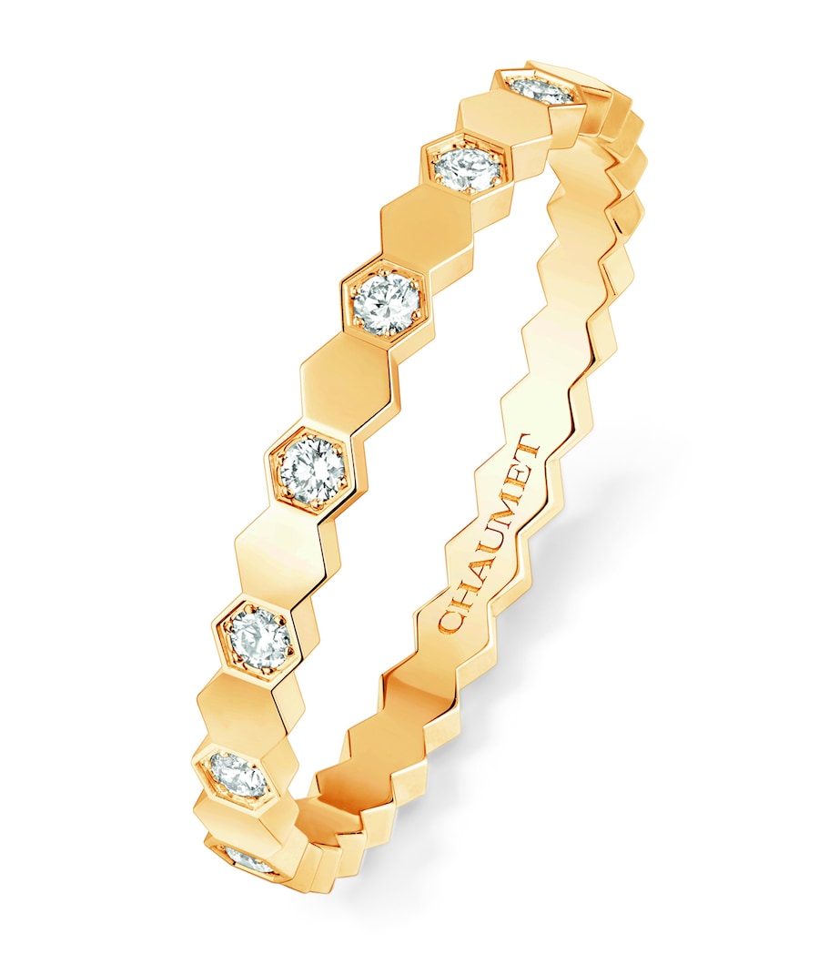 Chaumet yellow gold diamond Bee de Chaumet ring, imported from the UK