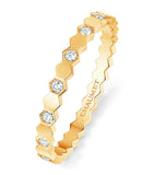 Chaumet yellow gold diamond Bee de Chaumet ring, imported from the UK