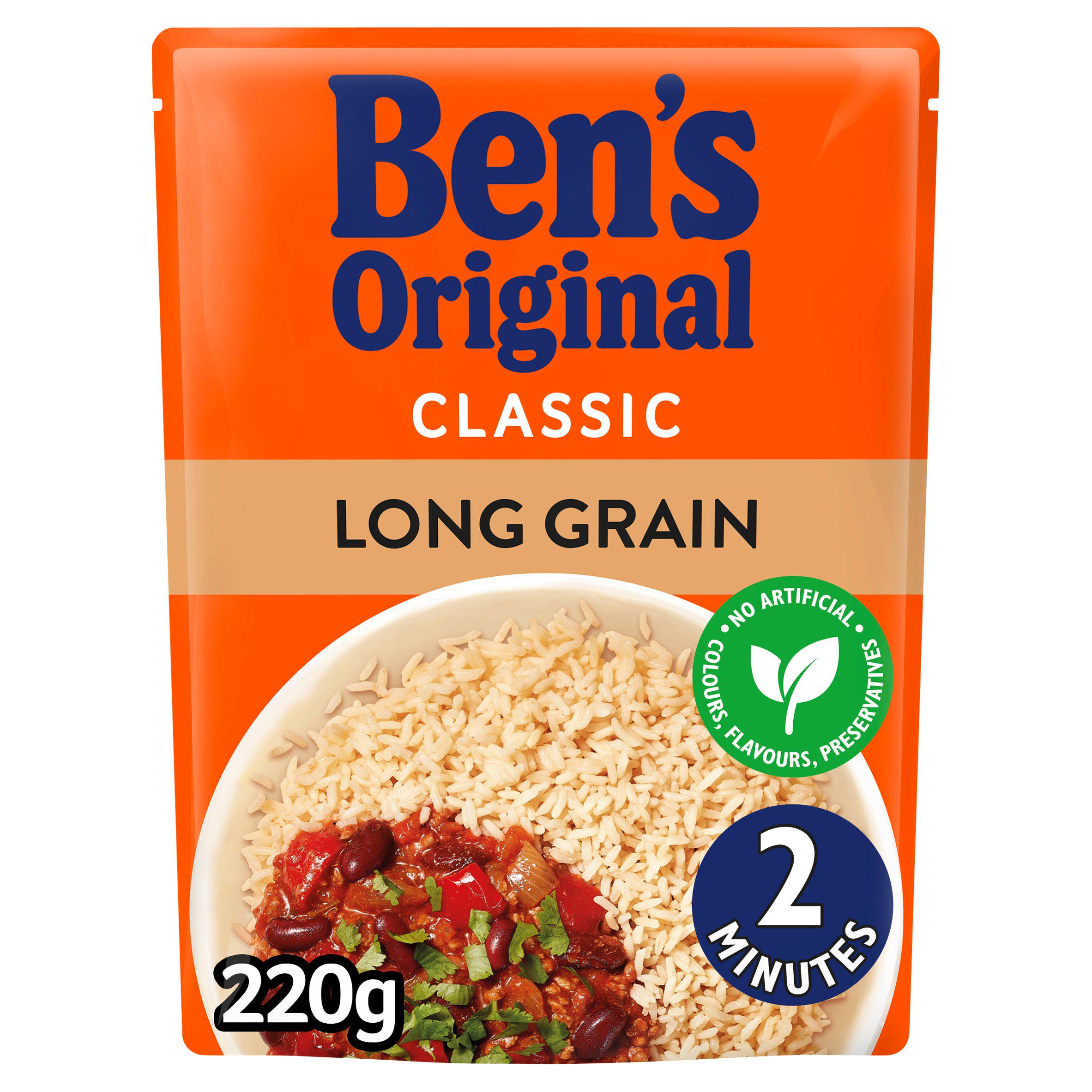 Ben's Original Classic Long Grain Microwave Rice 220g GOODS Sainsburys   