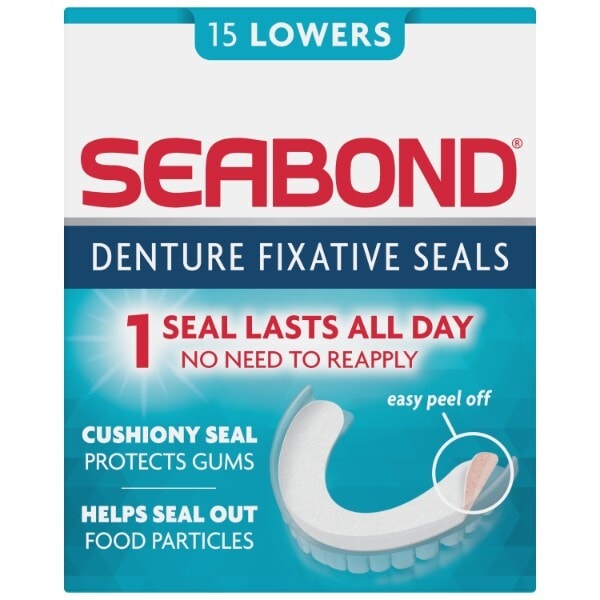 Seabond Denture Fixative Seals Original 15 Lowers