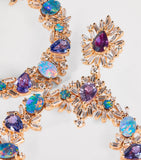Suzanne Kalan rose gold earrings with diamonds sapphires opals (British brand)
