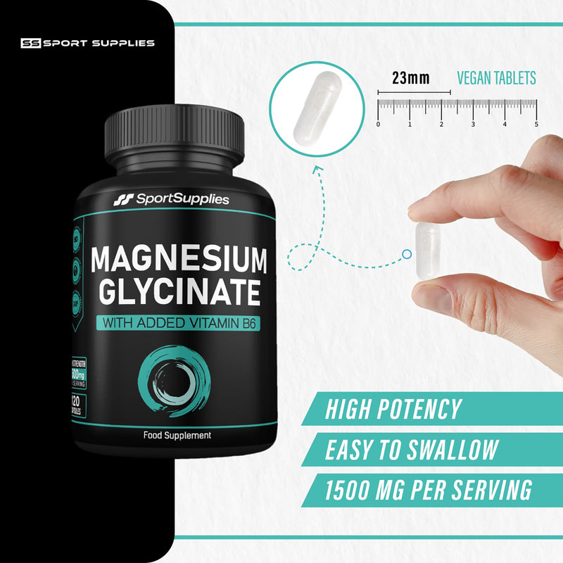 SS Sport Supplies magnesium glycinate B6 capsules 120 - British product