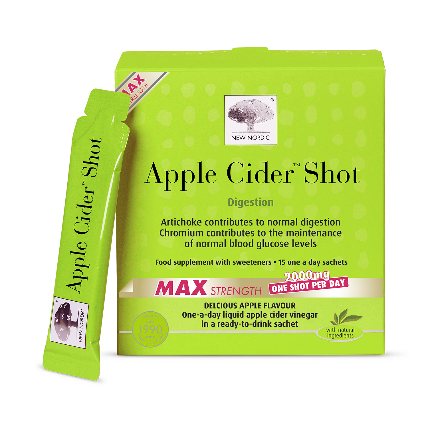 New Nordic apple cider shot 2000mg 15 sachets, imported from the UK