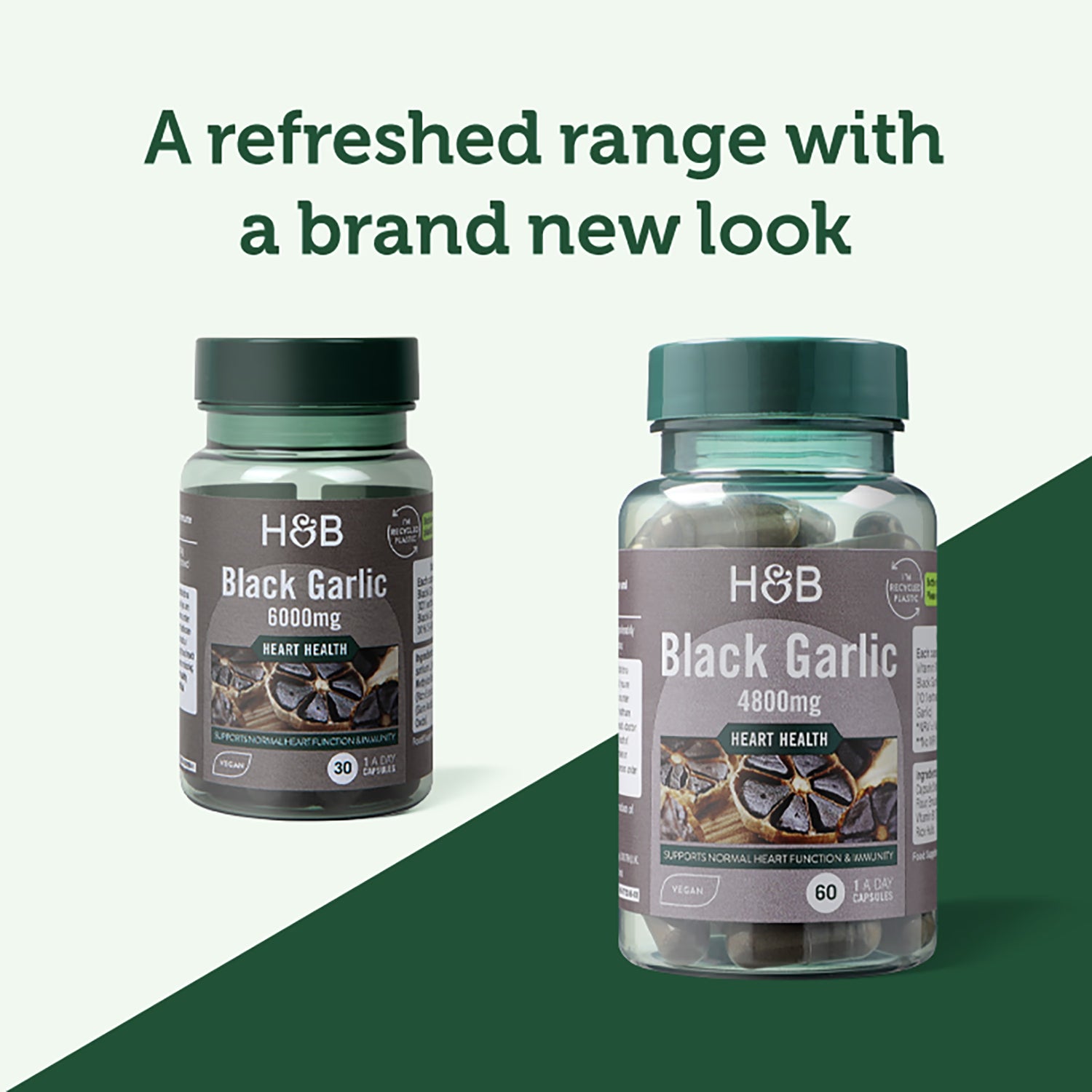 Holland & Barrett black garlic extract supplement 4800mg 60 capsules, UK version