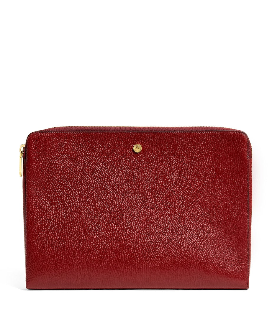 Harrods large pebbled leather pouch - British product