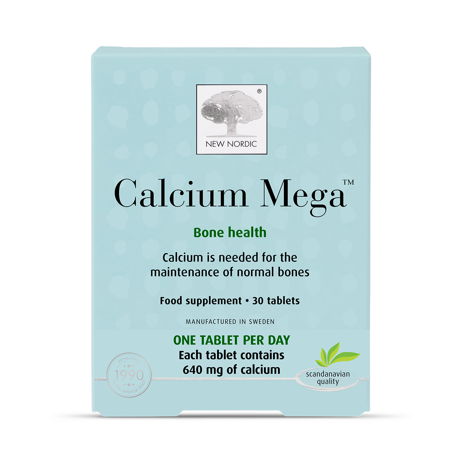 New Nordic Calcium Mega 30 tablets, imported from the UK