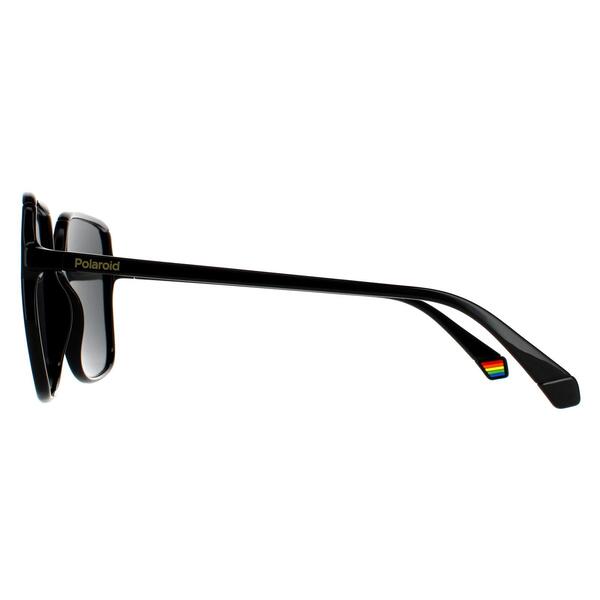 Polaroid black polarized women sunglasses oversized square - British product
