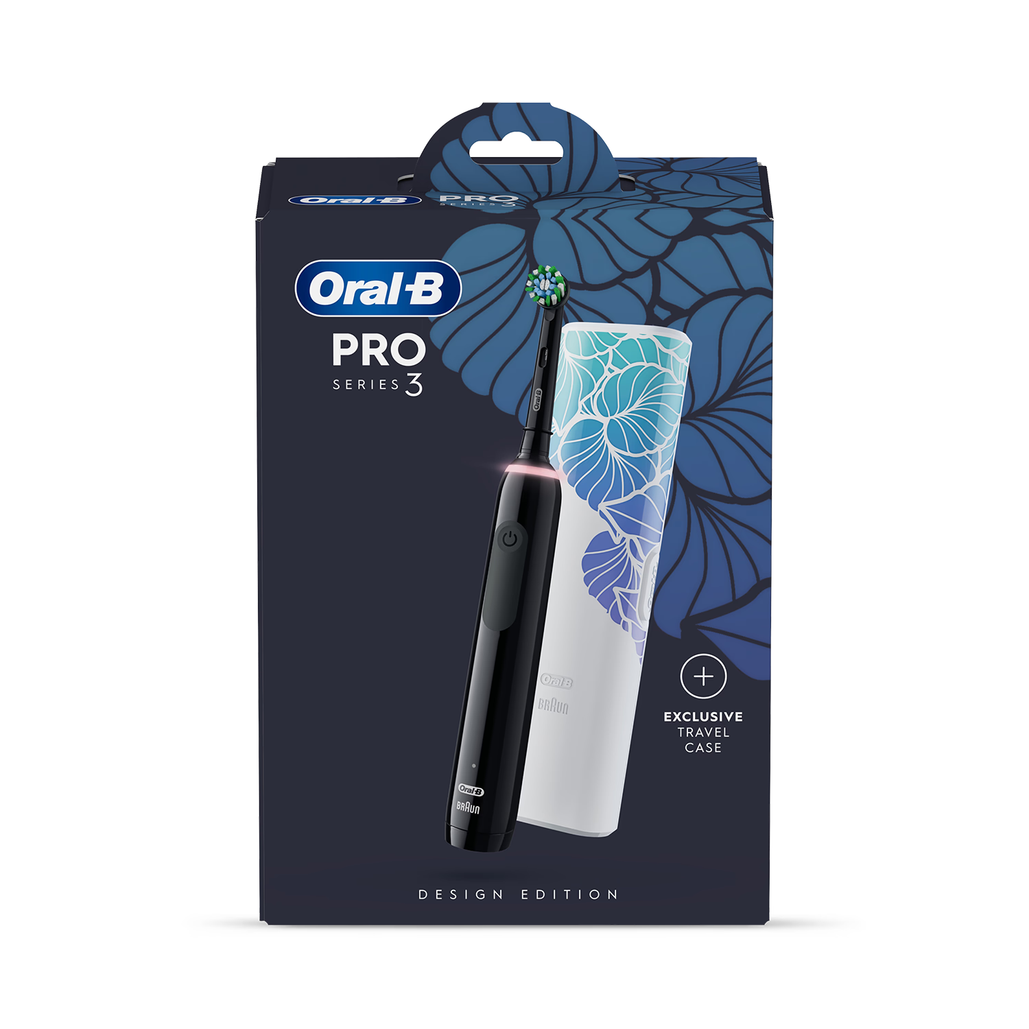 Oral-B Pro 3 black electric toothbrush travel case - British product