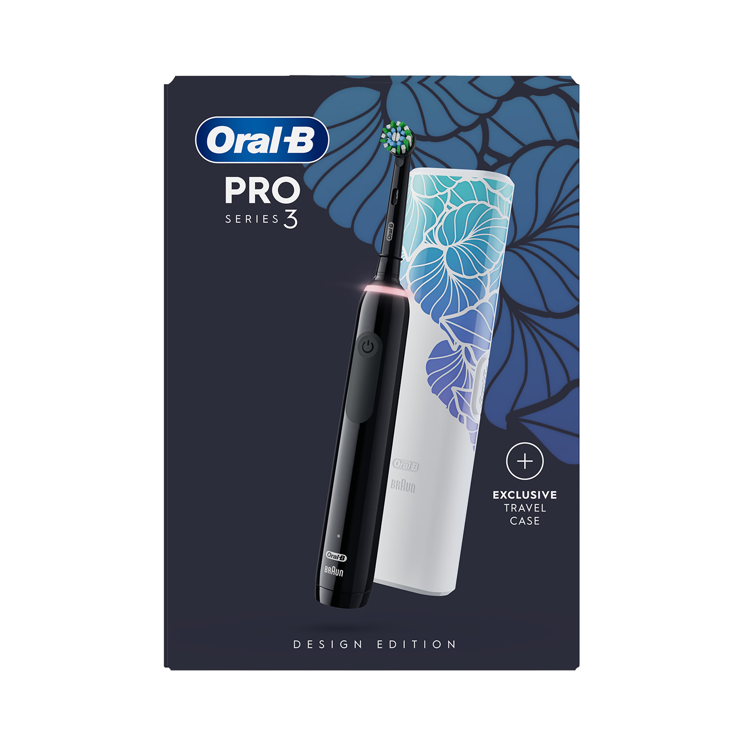 Oral-B Pro 3 black electric toothbrush travel case - British product