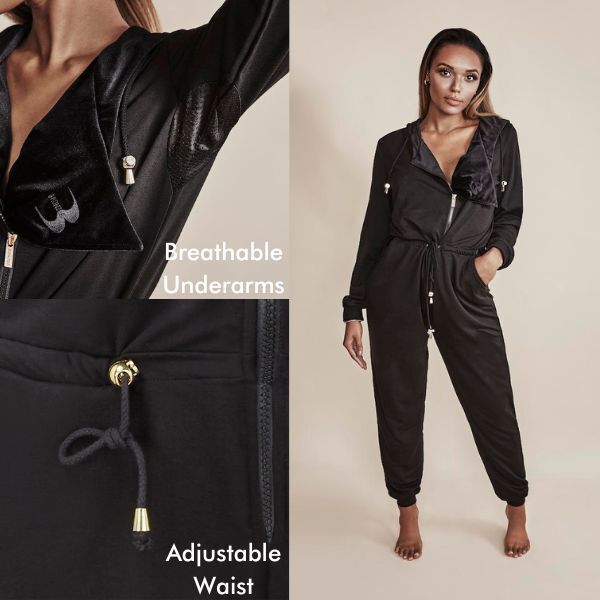 Bronzie After Tan Jumpsuit Black Size 20-24 Curve GOODS Superdrug   