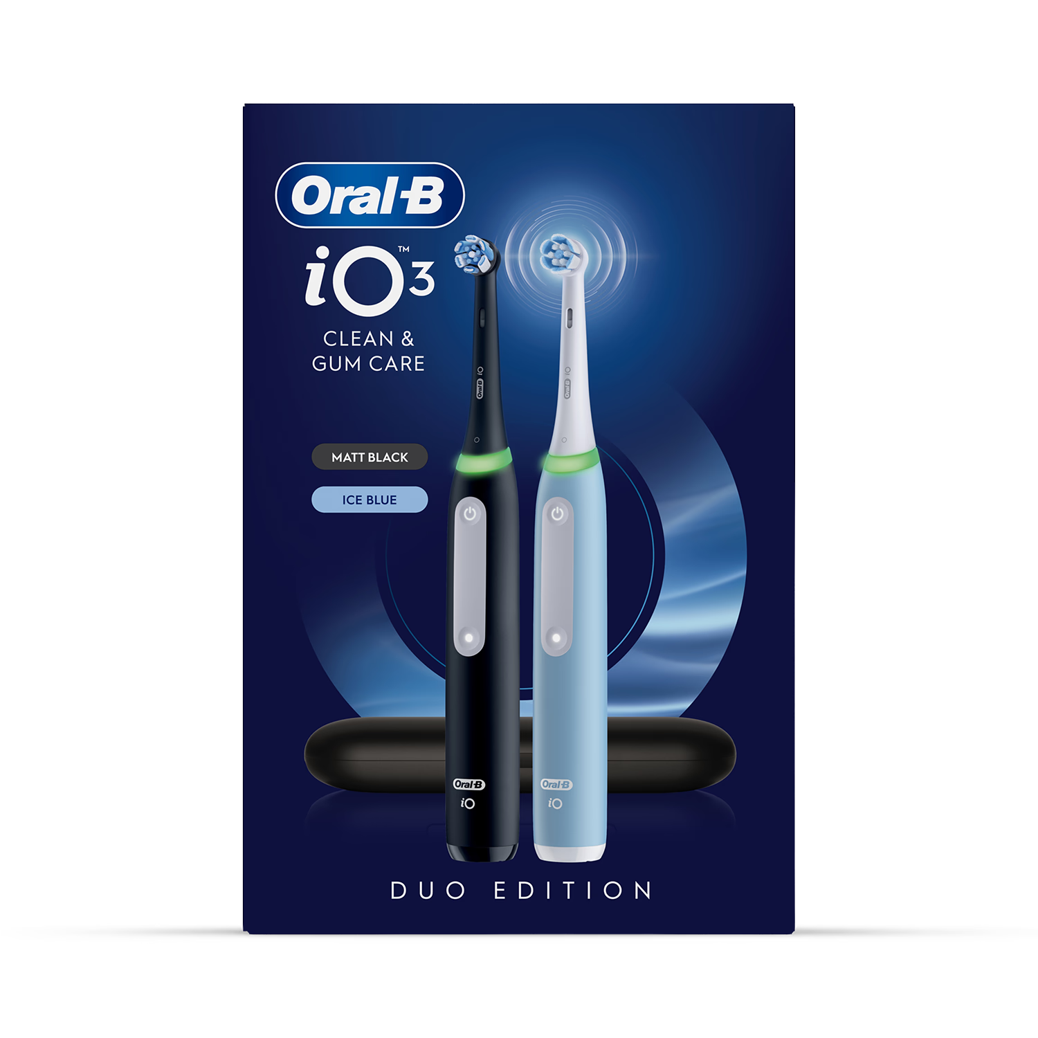 Oral-B iO 3 toothbrush 2-pack black blue, imported from the UK