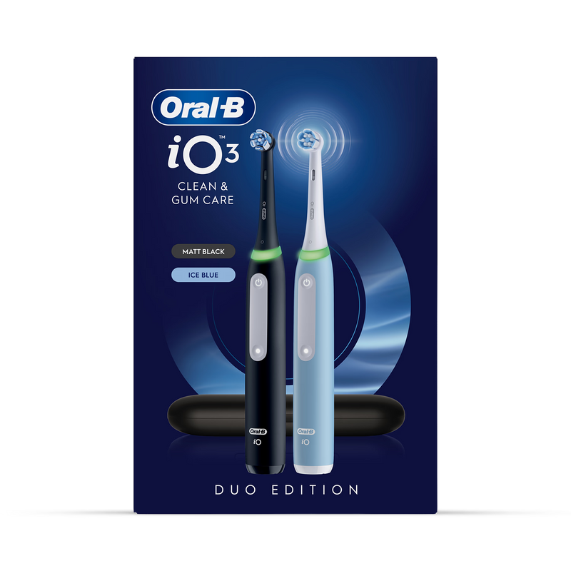 Oral-B iO 3 toothbrush 2-pack black blue, imported from the UK