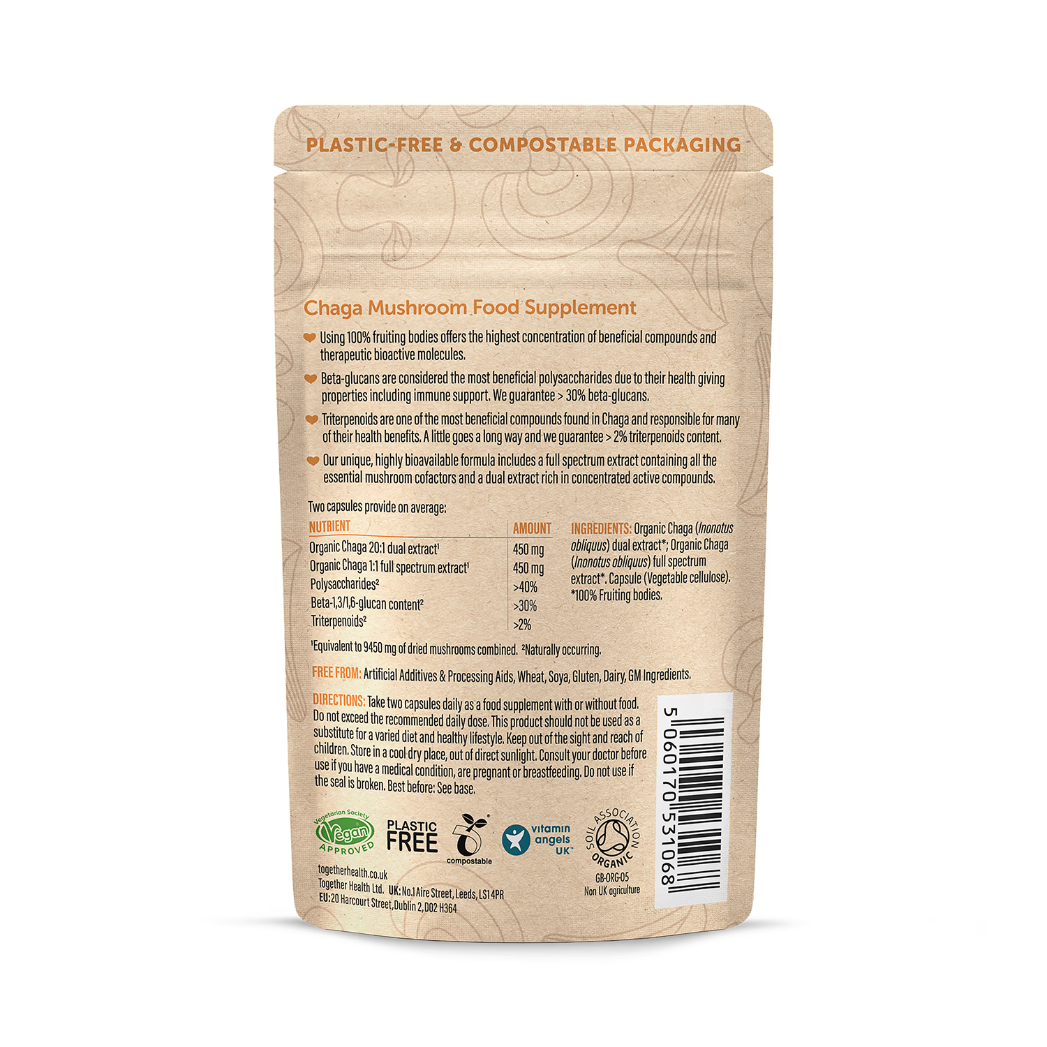 Together Health Organic Chaga 60 capsules, UK version