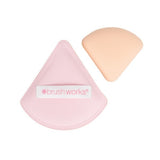 Brushworks triangular pillow puff duo large and small - British product