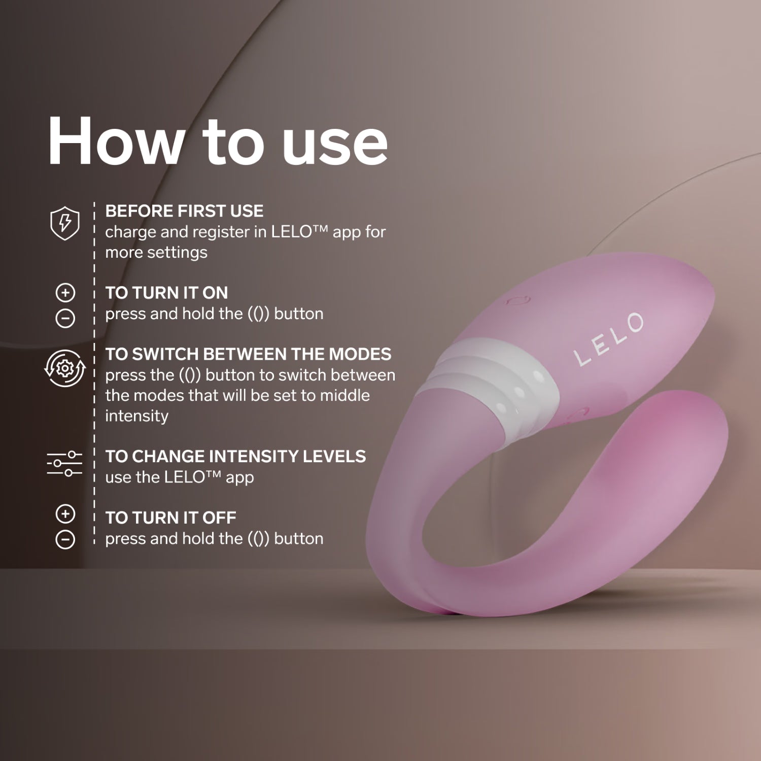 LELO MAHANA Originals couples massager Soft Pink, imported from the UK